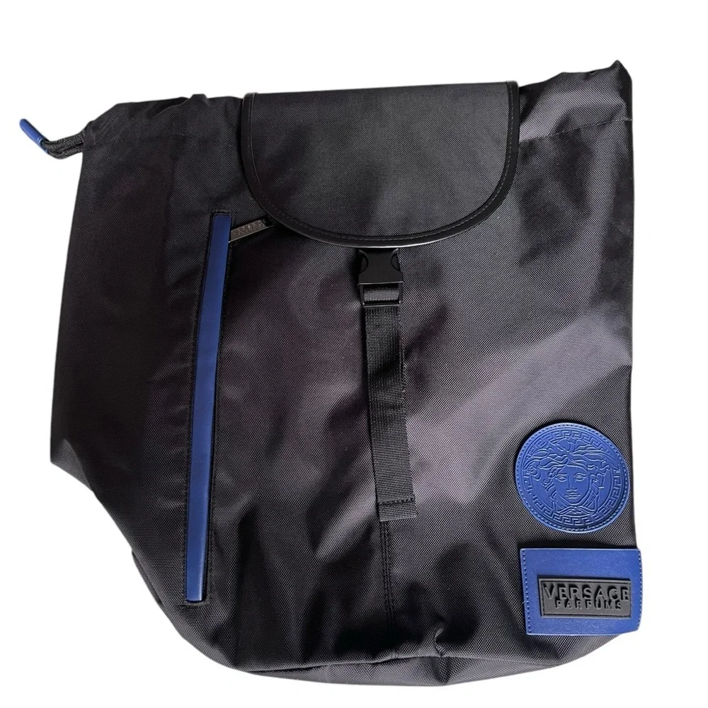 Versace Black and Blue Men's Backpack/Rucksack, new without tags